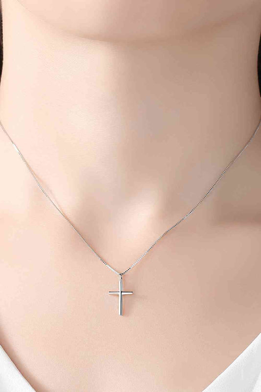 Cross Pendant 925 Sterling Silver Necklace