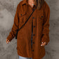 Drop Shoulder Button Down Collared Coat