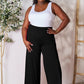 Double Take Full Size Smocked Wide Waistband Wide Leg Pants