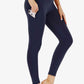 Wide Waistband Sports Leggings with Side Pockets