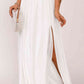 Elastic Waistband Split Maxi Skirt