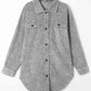 Washed Button Down Dropped Shoulder Jacket