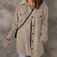 Drop Shoulder Button Down Collared Coat