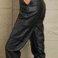 Kancan High Rise Faux Leather Joggers